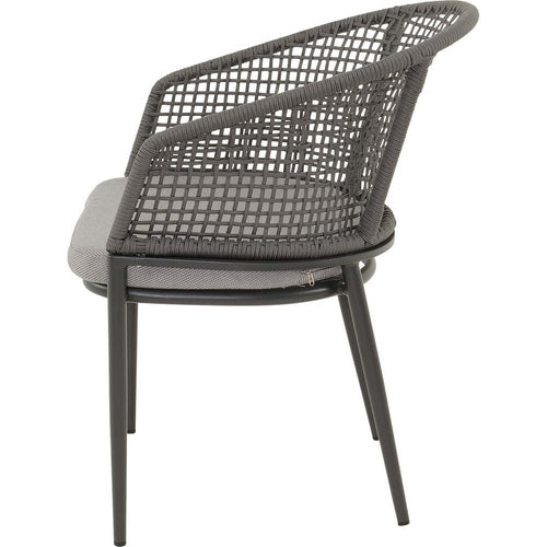 Lesli Living bistrostoel Kioto - grijs - 56x62x77cm - set van 2