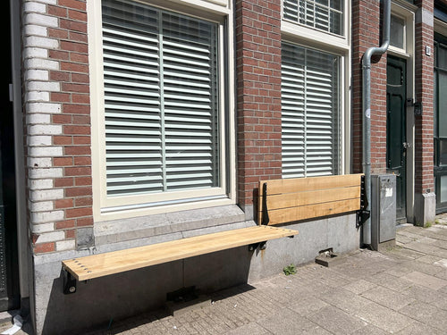 MaximaVida opklapbare gevelbank Jordaan 150 cm- FSC essenhout