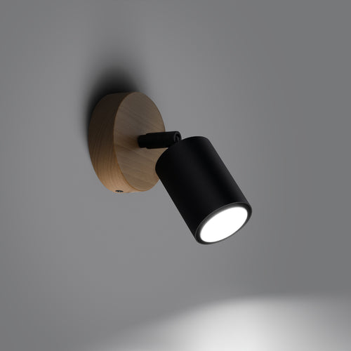 Sollux Lighting Wandlamp VERDO zwart - 16x10x16cm