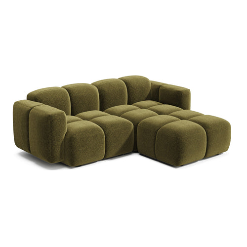 Premium Interiors - Modulaire bank MOSS - fluweel met structuur  180cm