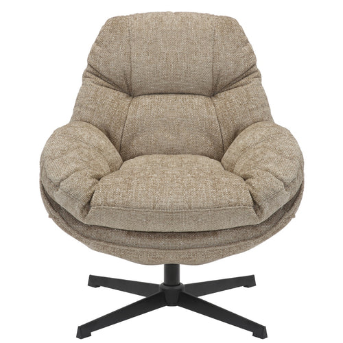 Giga Meubel Fauteuil Leonne - Stof/Metaal - Taupe - vtwonen shop