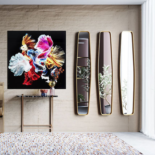 Kare Design Spiegel Clip 177x32cm messing
