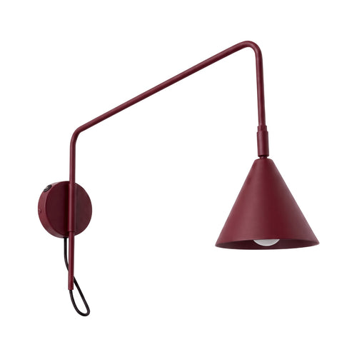 Sollux Lighting Wandlamp NOX 1 bordeaux met schakelaar - 14x61x30cm