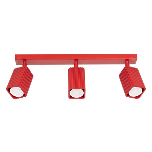 Sollux Lighting Plafondlamp RAYO 3L rood - 45x6x16,5cm