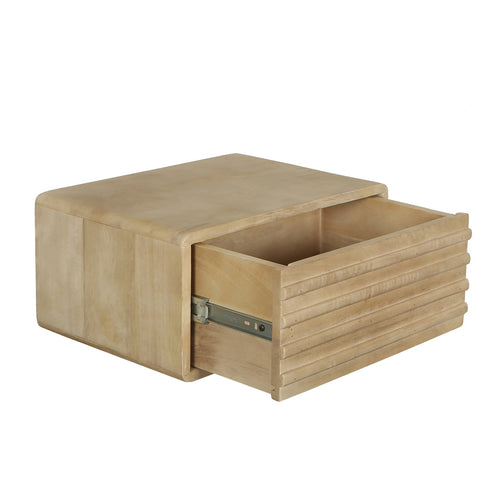 Giga Meubel Nachtkastje Keanu - Zwevend Naturel Hout - 45x30x20cm - vtwonen shop