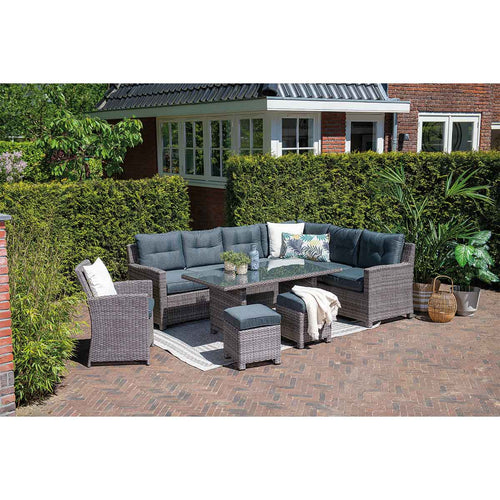 Garden Impressions lounge dining set Jaru desert sand - 6-delig - rechts