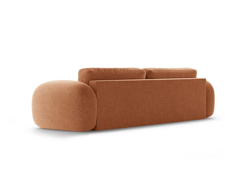 Cosmopolitan Design Slaapbank met opbergdoos Tonale 3-zits, chenille baksteen - 105x262x88cm