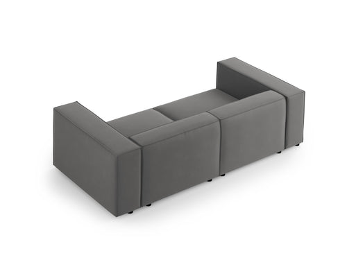 Cosmopolitan Design Bank Arendal 3-zits, flueel, cement - 102x204x70cm