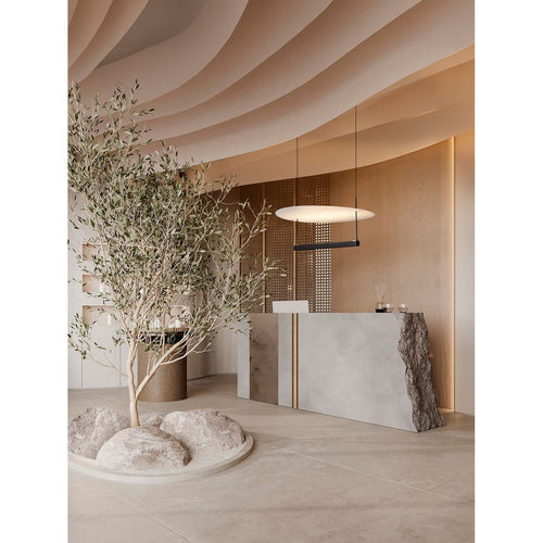 Nova Luce DIONA Geïntegreerde LED-hanglamp voor plafond, zandzwart, wit, Triac dimbaar, LED 40W 2560lm 2700K