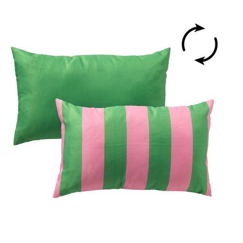 KUSSENSET - 3-delig - Rocket - 45x45 cm, 30x50 cm - inclusief binnenkussens - roze, groen