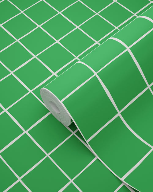 ESTAhome behang geblokt motief groen - 50 x 900 cm - 131267 - vtwonen shop