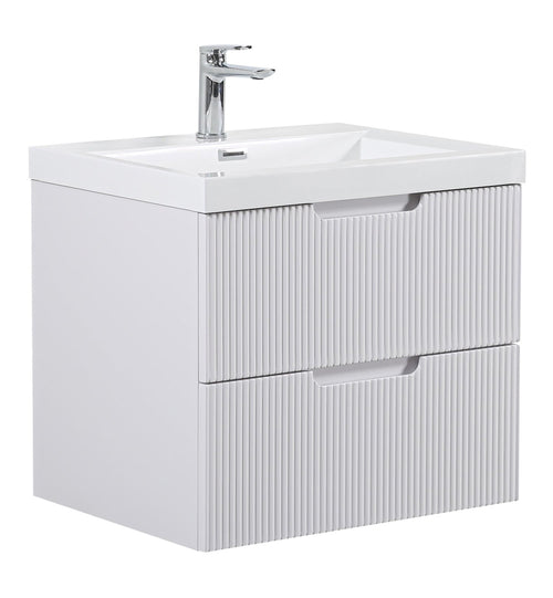 Badplaats Badkamermeubel Set Thermis 60 cm – Mat Wit – Badmeubel met Wastafel