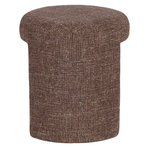 WOOOD gestoffeerde kruk Charlie - Grof Geweven Stof - Oudroze - 47x45x45