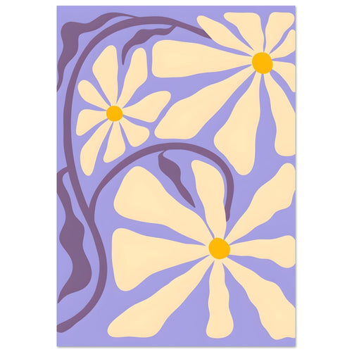 Artfulprints Poster met Lijst Matisse – Essence of bloom   - 70x100 cm - Paars