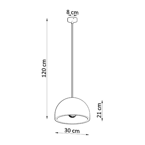 Sollux Lighting Hanglamp PABLITO - 30x30x120cm