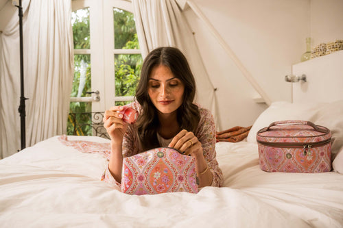 Pip Studio - Cleo Make-up Tasje Dames - Ornamento - Oranje - 26x16x16cm