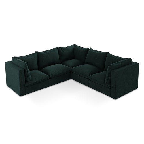 LaMiaSofa Modulaire hoekbank Ravenna - velours - grijsgroen - 255x255x77