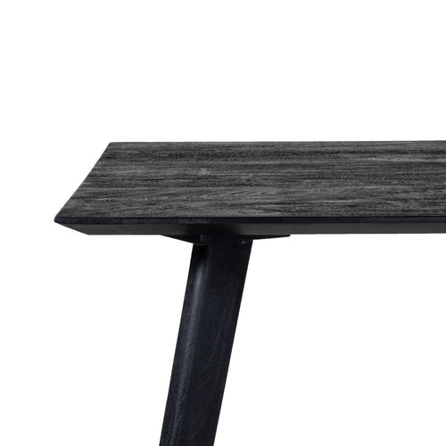 Giga Meubel Eettafel Oslo - Zwart Mangohout - 160x90x76cm