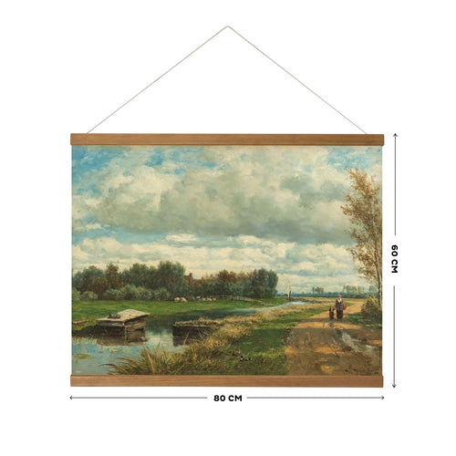 Art for the Home Hangende Poster Linnen - Hollands Landschap - 60x80cm - vtwonen shop