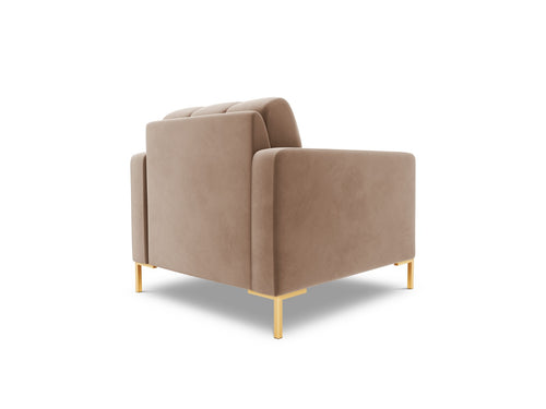 Cosmopolitan Design Fauteuil Bali flueel, beige - 96x87x75cm