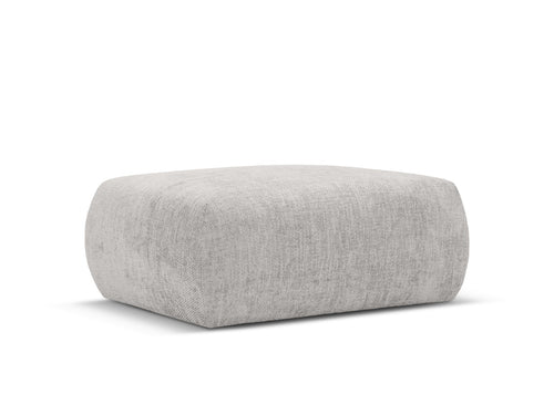 Cosmopolitan Design Poef Matera chenille, lichtgrijs - 68x86x40cm