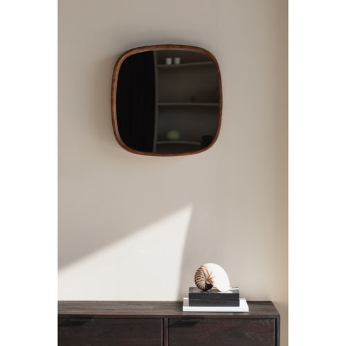 Housecraft Living Nyko Spiegel/ Wandspiegel Vierkant Hout 50x50 cm Bruin - vtwonen shop