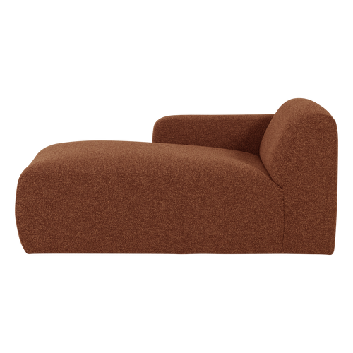 WOOOD chaise longue bank links Mojo Base - Bouclé - Roestbruin - 74x112x162
