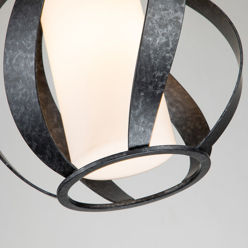 Elstead Quoizel Blacksmith Bolvormige Plafondlamp Oud Zwart, IP44