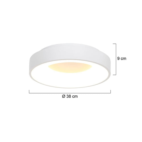 Steinhauer plafondlamp Ringlede - 1 lichts - 38x 9 cm - wit - vtwonen shop