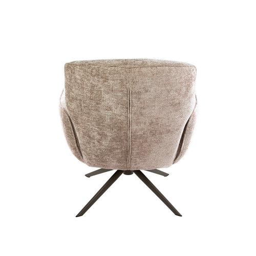 Giga Meubel Fauteuil Forza Hoven Zand/Bruin – Draaibaar – Polyester – 75x79x83 cm