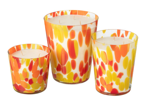 J-Line geurkaars Noa - rood/geel - large - 95U