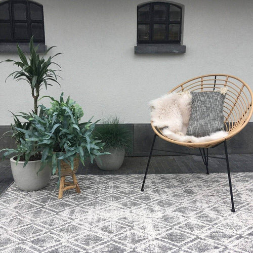 Buiten vloerkleed Frost - Grijs/Wit -  dubbelzijdig - EVA Interior - 200 x 200 cm - vtwonen shop