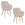 Housecraft Living Yala Eetkamerstoelen Beige - Set van 2