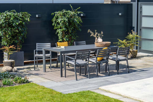 Garden Impressions Oklahoma tuinstoelen set van 4 carbon black