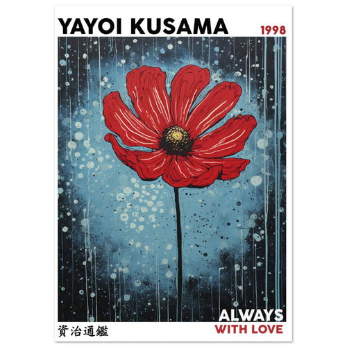 Artfulprints  Yayoi Kusama - Always with love   poster A4 21x29.7 cm - vtwonen shop