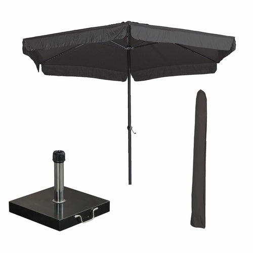 Garden Impressions stokparasol Delta d grijs Ø300 cm met 40 kg Cosmo voet en hoes - vtwonen shop
