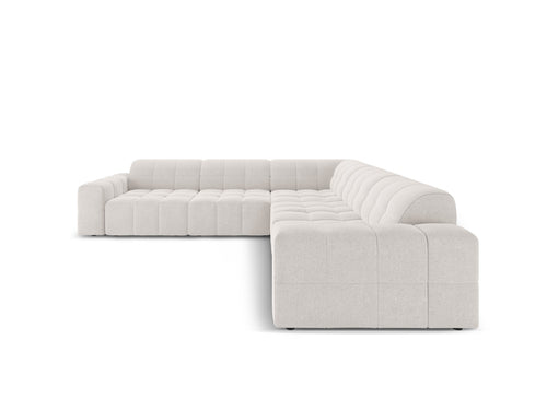 Cosmopolitan Design Symmetrische hoekbank CHICAGO 4-zits, chenille lichtgrijs - 285x285x78cm