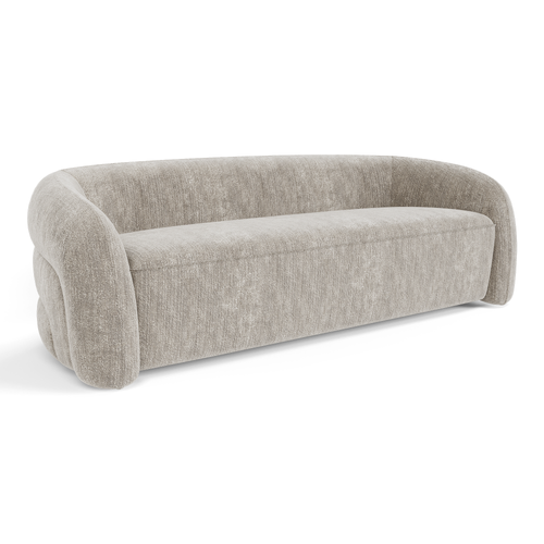 Sia Home - Rechte bank VICTORIA - Fluweel met structuur - Mol - 220cm