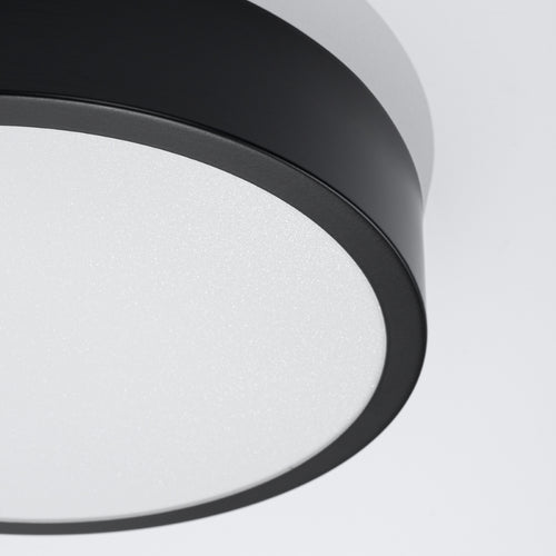 Sollux Lighting Plafondlamp ONYX 30 zwart LED 3000K - 30x30x6cm