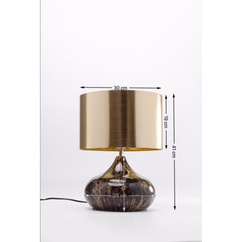 Kare Design Tafellamp Mamo Deluxe - bruin en goud