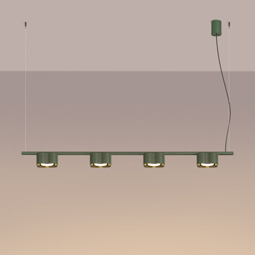 Sollux Lighting Kroonluchter OVIO 4 olijfgroen Gx53 - 122x12x208cm