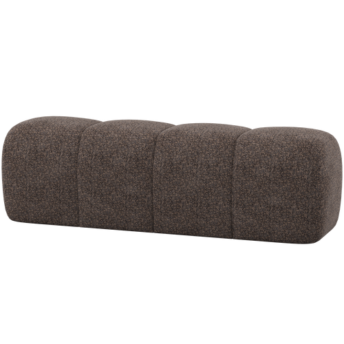 WOOOD eetbankje 164 cm Mojo - Wollig - Bruin - 49x164x45