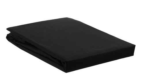 Ambiante topper hoeslaken Cotton Uni TD - 160x220 cm - zwart