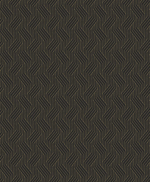 Masureel behang geometrische vormen zwart - 53 cm x 10.05 m - 632107 - vtwonen shop