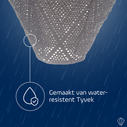 Lumiz solar lampion - ikat diamond - 28 cm - taupe - vtwonen shop