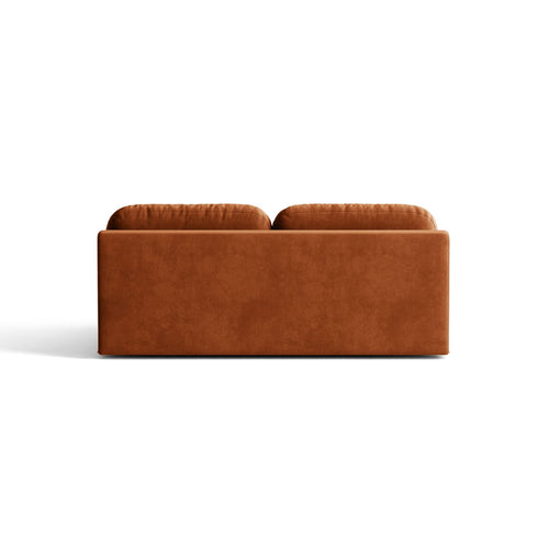 Cosmopolitan Design - Slaapbank met opbergdoos Sophia 3-zits, flueel terracotta - 110x202x89cm