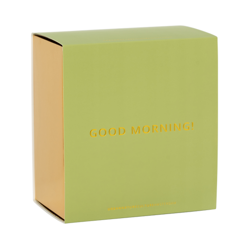 Urban Nature Culture Good Morning kopje Cappuccino/Tea and bord lila, set van 4, in cadeauverpakking