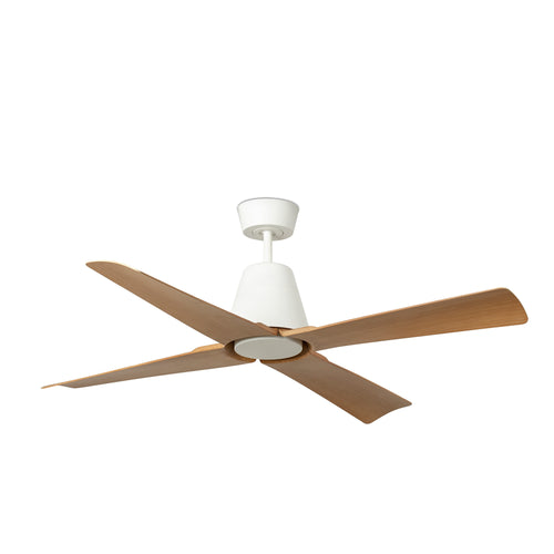Faro TYPHOON Medium wit, hout IP44 DC-plafondventilator, 6 snelheden
