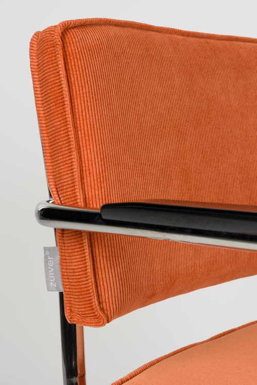 Zuiver Ridge Rib Armstoel Oranje - Set van 2 - vtwonen shop