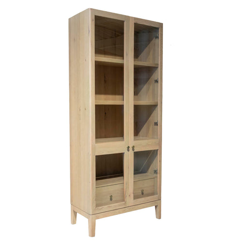 DÉJA Living Vitrinekast Navia - Naturel Eiken - 85x40x200cm